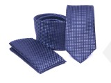     Prémium slim nyakkendő szett - Kék kockás