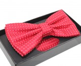      NM Díszdobozos mintás csokornyakkendő szett - Piros pöttyös