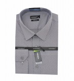             NM h.u slim fit elasztikus ing - Szürke mintás Hosszúujjú ing