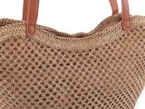                                     Horgolt raffia táska cipzár zárral Női táska, pénztárca, öv