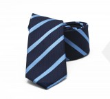               Goldenland slim nyakkendő - Kék csíkos Csíkos nyakkendő