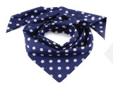 Pöttyös pamut kendő - Sötétkék-fehér Női divatkendő és sál