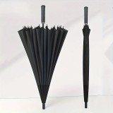   Nagy családi esernyő szélálló 24 szálas - Fekete