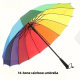   Nagy szivárványos esernyő szélálló 16 szálas Férfi esernyő,esőkabát