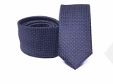    Prémium slim nyakkendő - Sötétkék pöttyös