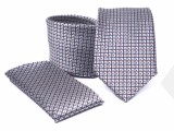    Prémium nyakkendő szett - Ezüst mintás