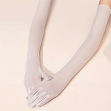     Női alkalmi hosszú tüll kesztyű - 55 cm Női alkalmi kesztyű