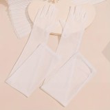     Női alkalmi hosszú tüll kesztyű - 55 cm Női alkalmi kesztyű