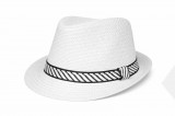   Szalmakalap csíkos - Fehér