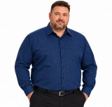  NM h.u extra fit elasztikus ing - Sötétkék aprópöttyös