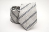 Prémium nyakkendő - Szürke csíkos