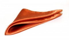                                              Krawat szatén díszzsebkendő - Rozsdabarna 