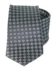 Exkluzív selyem nyakkendő - Szürke mintás Kockás nyakkendők