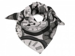 Női gyapjú kendő - Fekete-fehér 