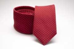 Prémium slim nyakkendő - Piros pöttyös Aprómintás nyakkendő