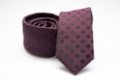    Prémium slim nyakkendő - Bordó kockás Kockás nyakkendők