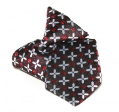 Gumis gyereknyakkendő (mini)  - Bordó mintás 