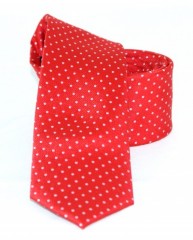               Goldenland slim nyakkendő - Piros pöttyös Aprómintás nyakkendő