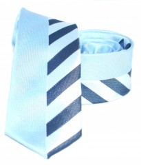                      Goldenland slim nyakkendő - Kék csíkos 