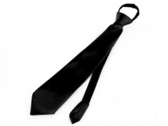 Szatén állítható nyakkendő - Fekete Gyerek nyakkendők