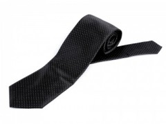                          Szatén pöttyös nyakkendő - Fekete Aprómintás nyakkendő