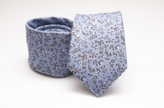    Prémium selyem nyakkendő - Kék virágos Mintás nyakkendők