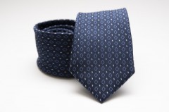 Prémium nyakkendő - Sötétkék rombusz mintás Kockás nyakkendők