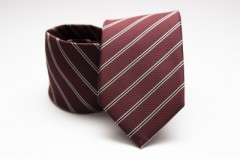 Prémium nyakkendő - Burgundi csíkos 