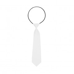    Gumis szatén gyereknyakkendő - Fehér Gyerek nyakkendők