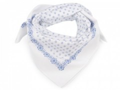 Pamut aprómintás kendő - Fehér-kék 