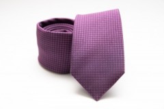 Prémium selyem nyakkendő - Lila Kockás nyakkendők
