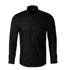 Malfini 60 % Pamut puplin slim férfi ing - Fekete Egyszínű ing