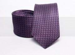 Prémium selyem nyakkendő - Lila kockás Kockás nyakkendők