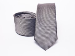 Prémium selyem slim nyakkendő - Szürke Selyem nyakkendők