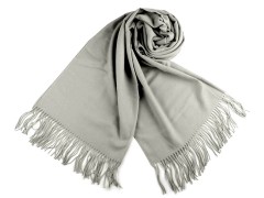 Pashmina típusú sál rojtokkal - Szürke 