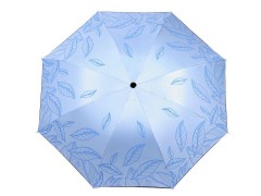                                                        Női összecsukhatós esernyő levél mintás - Kék 