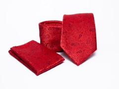    Prémium nyakkendő szett - Piros mintás Nyakkendő szettek