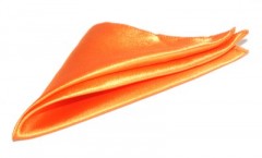                                              Krawat szatén díszzsebkendő - Narancssárga 