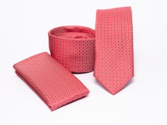    Prémium slim nyakkendő szett - Lazac pöttyös Szettek