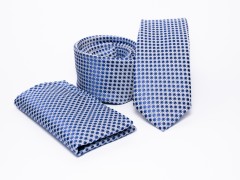    Prémium slim nyakkendő szett - Kék pöttyös Szettek
