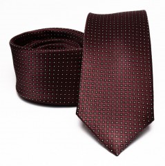   Prémium selyem nyakkendő - Bordó aprópöttyös Selyem nyakkendők