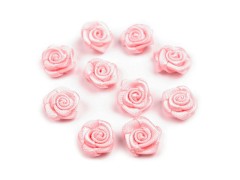Mini textil virág 10 db/csomag - Rózsaszín 