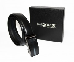    Marco Sergioni férfi bőr öv - Fekete 