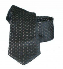               Goldenland slim nyakkendő - Fekete aprópöttyös Aprómintás nyakkendő