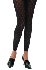      Marlen 55 den mintás leggings - Fekete Női zokni, harisnya, pizsama