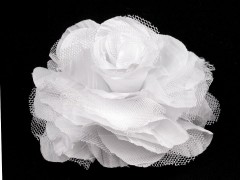     Rózsa kitűző - Fehér 