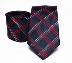   Prémium selyem nyakkendő - Sötétkék kockás Kockás nyakkendők