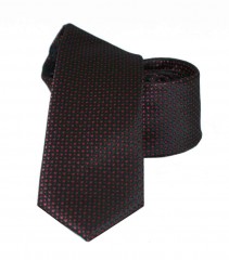               Goldenland slim nyakkendő - Piros-fekete pöttyös Aprómintás nyakkendő