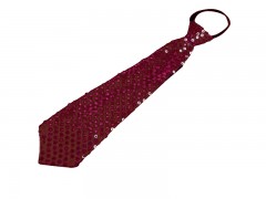   Nyakkendő flitterekkel - Bordó Party,figurás nyakkendő