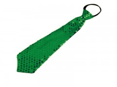   Nyakkendő flitterekkel - Zöld Party,figurás nyakkendő